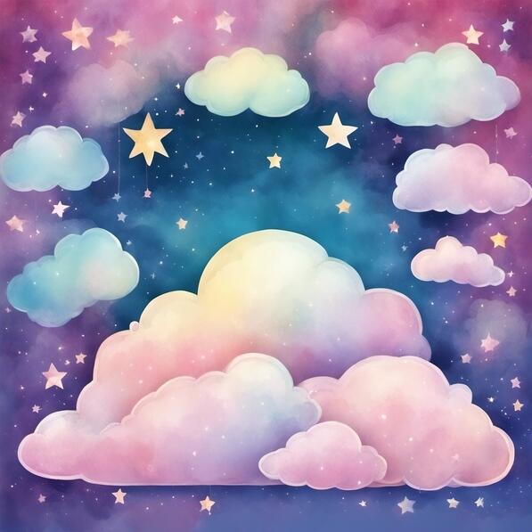 Download Colorful Background with Clouds and Stars Backgrounds Online ...