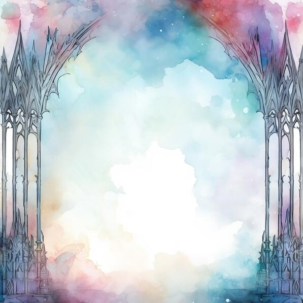 Gothic Structure Background Download Abstract Watercolor Painting of Gothic Structure Backgrounds ...