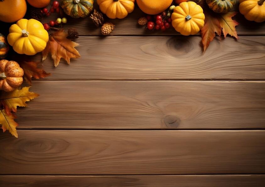 Download Autumnal Thanksgiving Decorations on Wooden Background ...
