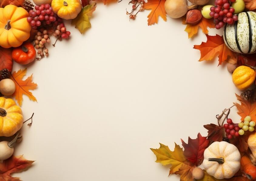 Download Autumn Harvest Background with Pumpkins, Apples, Corn, Squash ...