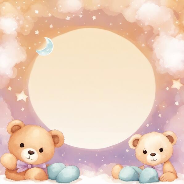 Download Teddy Bears Circle with Moon and Stars Backgrounds Online ...
