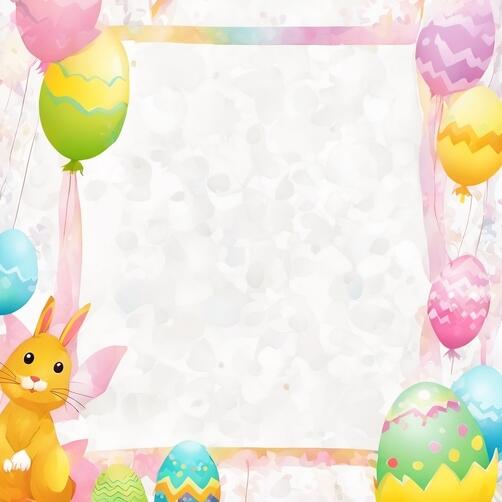 Download Easter Bunny and Eggs on a Vibrant Background Backgrounds ...