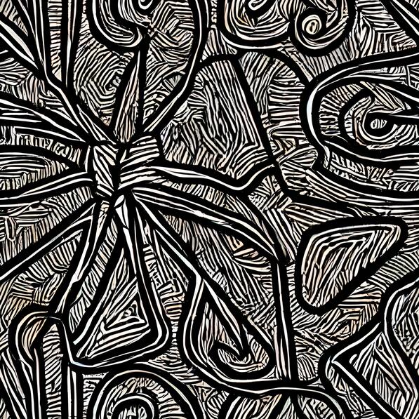 Download Black and White Abstract Pattern with Swirls and Circles ...
