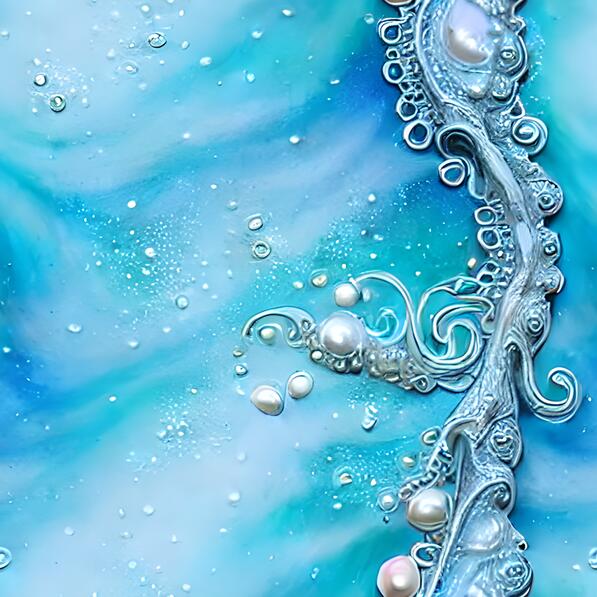 Download Abstract Blue Background with Swirls and Pearls Patterns ...