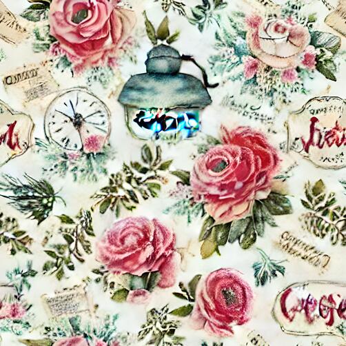 Pink Flower and Clock Seamless Pattern Pink Flower and Clock Seamless Pattern thumbnail