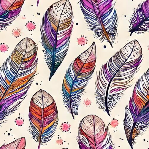 Colorful Feather Seamless Pattern Colorful Feather Seamless Pattern thumbnail