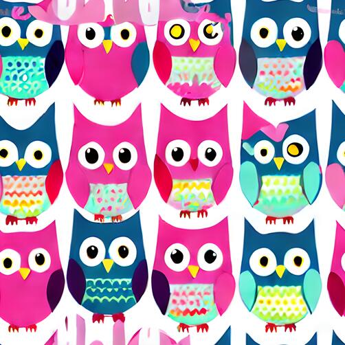 Colorful Owl Pattern Background Colorful Owl Pattern Background thumbnail