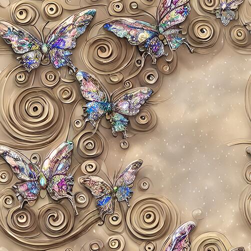 Colorful Background with Swirls and Butterflies Colorful Background with Swirls and Butterflies thumbnail