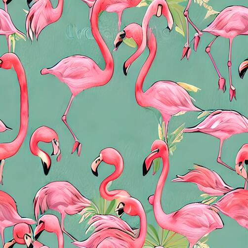 Pink Flamingos Seamless Pattern Pink Flamingos Seamless Pattern thumbnail
