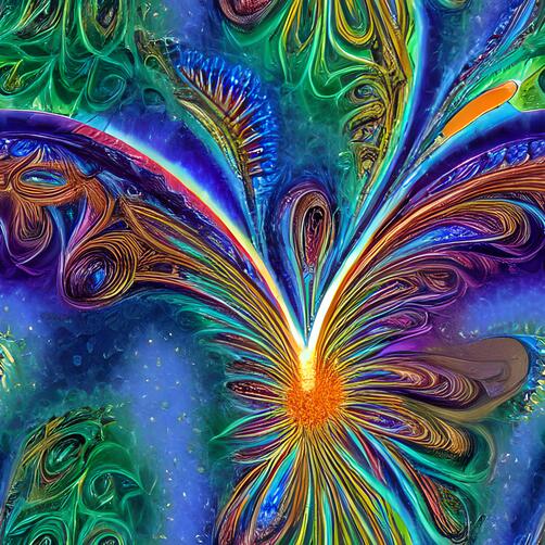 Abstract Butterfly Painting with Bright Colors and Swirls Abstract Butterfly Painting with Bright Colors and Swirls thumbnail