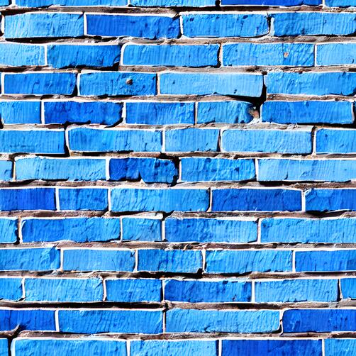 Close-Up of Blue Brick Wall with Different Shades of Blue Paint Close-Up of Blue Brick Wall with Different Shades of Blue Paint thumbnail