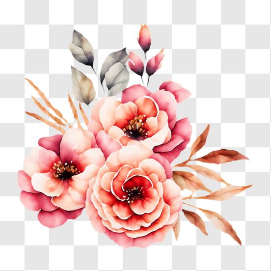 Ilustración de flor de pétalo rosa, blog, flores decorativas pintadas a  mano., pintura de acuarela, arreglos florales png