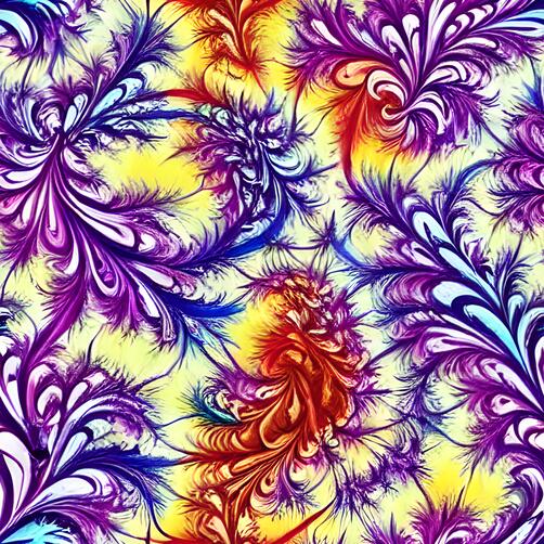 Abstract Fractal Pattern in Purple, Yellow, and Blue Abstract Fractal Pattern in Purple, Yellow, and Blue thumbnail