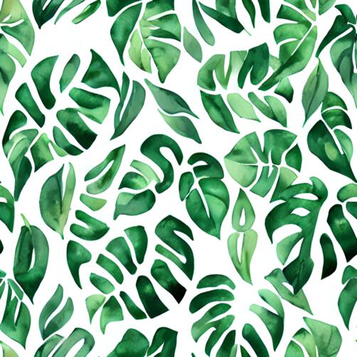 Seamless Green Tropical Leaves Pattern on White Background Seamless Green Tropical Leaves Pattern on White Background thumbnail