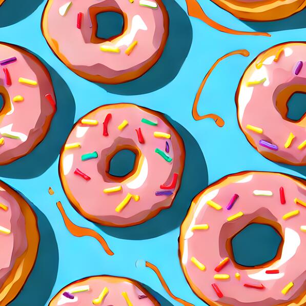 Download Seamless Pattern of Pink Donuts with Sprinkles and Frosting ...