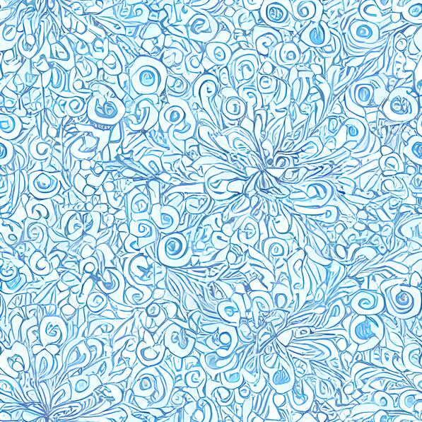 Download Blue and White Swirls and Flowers Seamless Pattern Patterns ...