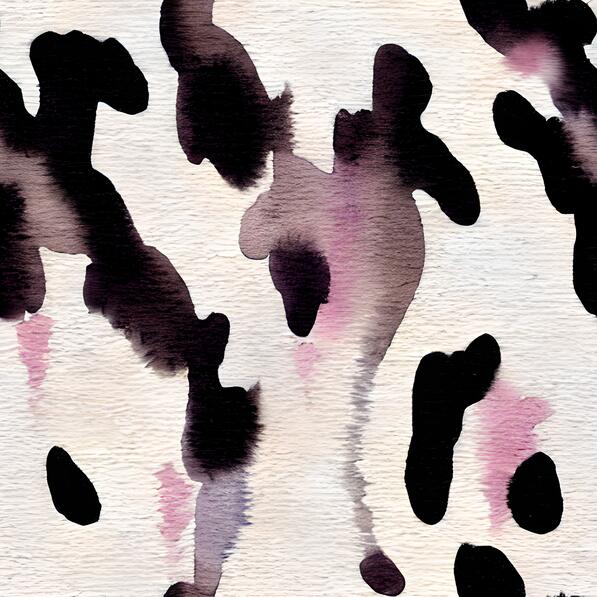 download-black-and-white-cow-print-painting-with-pink-and-purple-spots