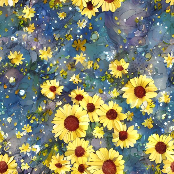 Colorful Pattern Daisy Background Download Colorful Floral Pattern Background with Yellow Daisies ...