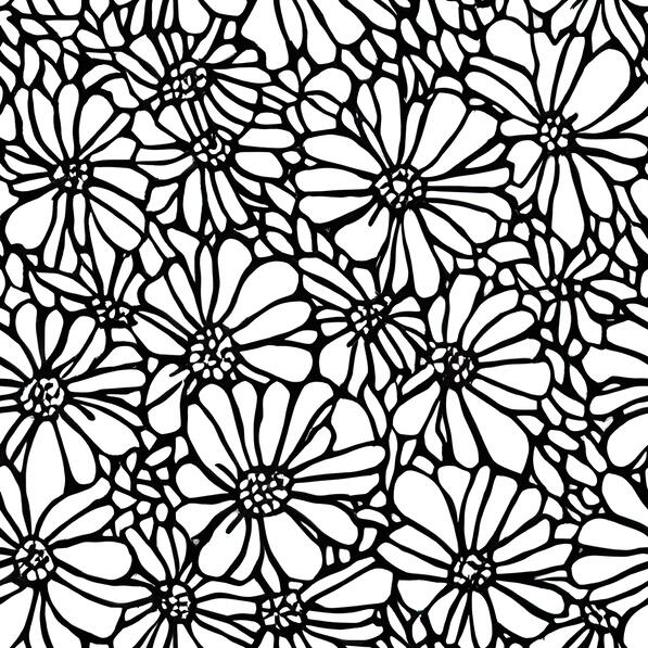 Download Black and White Flower Doodle Pattern Patterns Online ...