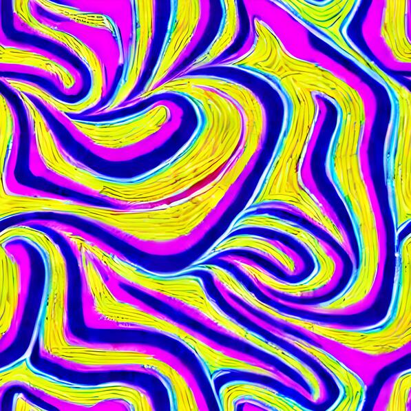 Colorful Psychedelic Pattern on Yellow, Blue, and Purple Background Colorful Psychedelic Pattern on Yellow, Blue, and Purple Background thumbnail