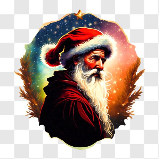 Download Santa Claus Celebrating Christmas in the Clouds PNG Online -  Creative Fabrica