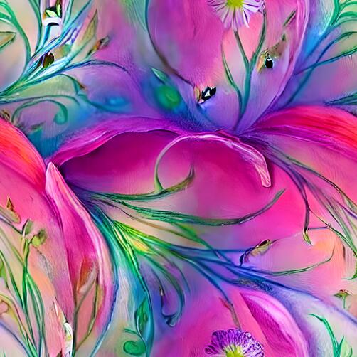 Abstract Painting of Pink and Purple Flowers Abstract Painting of Pink and Purple Flowers thumbnail