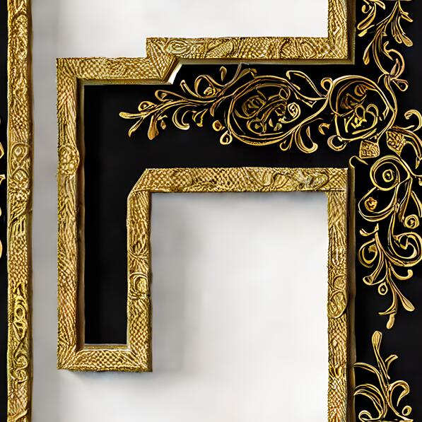 Download Black and Gold Ornate Floral Design Frame Patterns Online ...