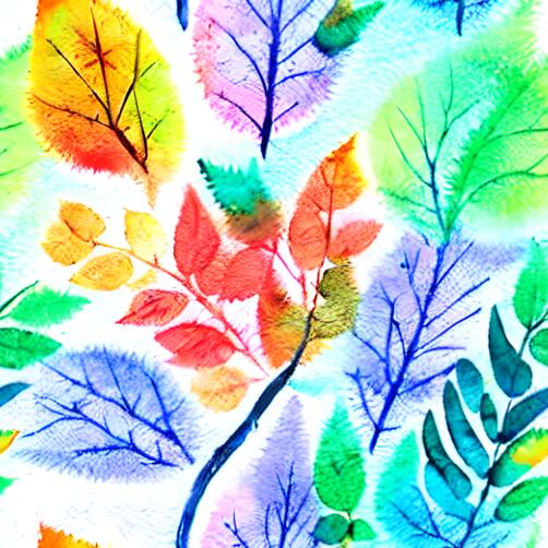 Colorful Watercolor Leaves Pattern Colorful Watercolor Leaves Pattern thumbnail