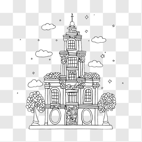 Old Building Illustration for Children's Projects