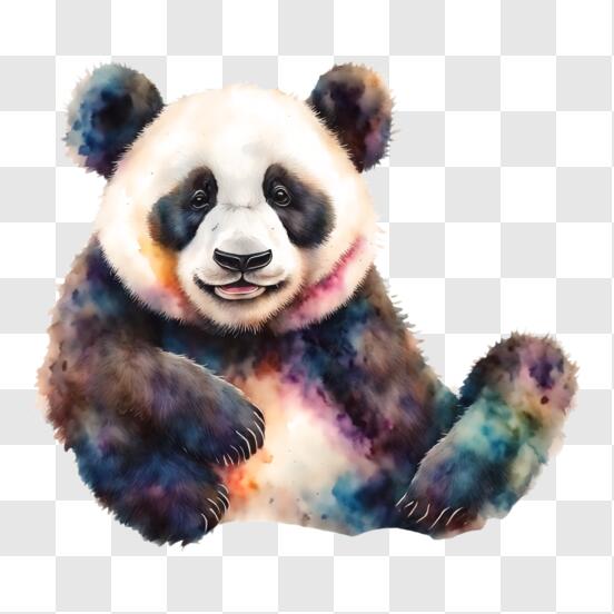 Desenho realista do panda gigante · Creative Fabrica