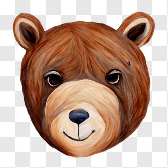 Scarica Dipinto della testa di orso bruno artistico PNG Online - Creative  Fabrica