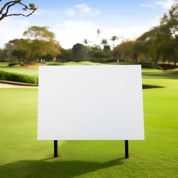 Download Blank Sign on a Golf Course Mockups Online - Creative Fabrica