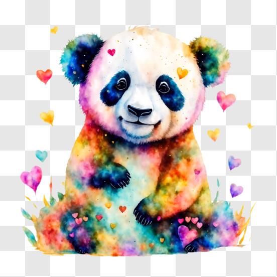 Panda E Padrão Sem Falhas De Nuvem Fofo E Kawaii Ilustração do