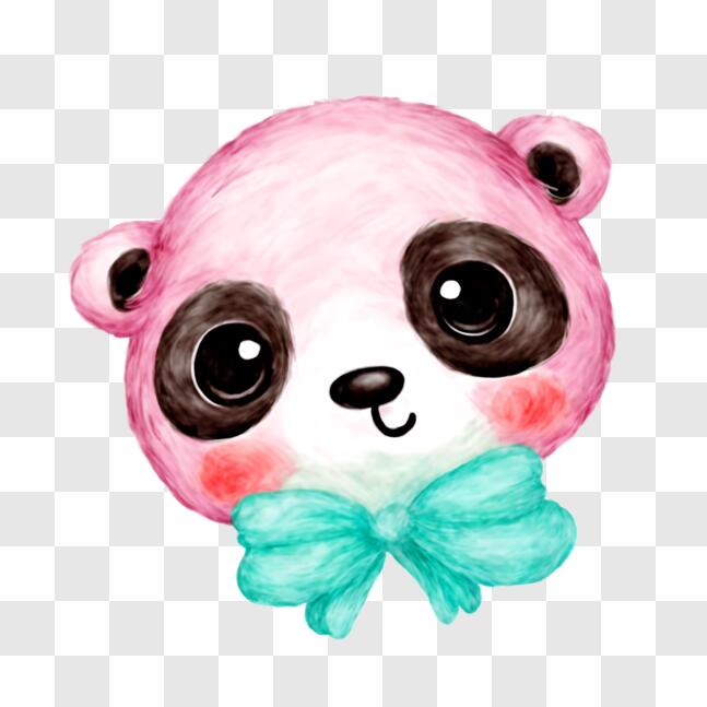 Lámpara infantil de mesa Oso Panda rosa