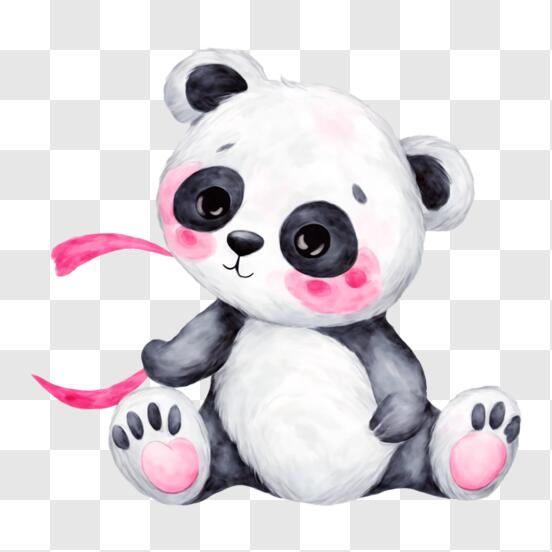 Design PNG E SVG De Cabeça De Urso Panda Desenhada à Mão Para