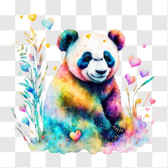 Orso panda - Orso panda - Maschera - Maschera' Adesivo
