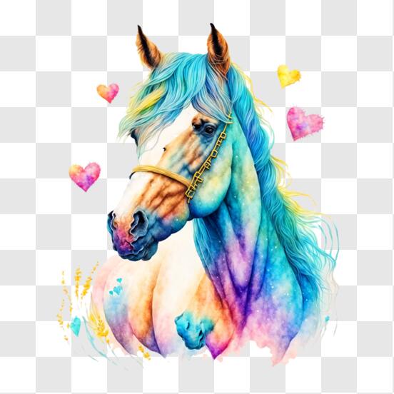 Desenho de Cabeça de cavalo rindo para colorir