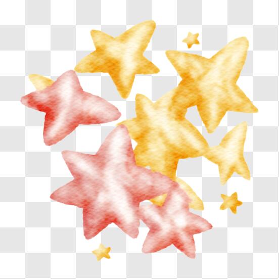 Scarica Forme di stelle vibranti su sfondo scuro PNG Online - Creative  Fabrica