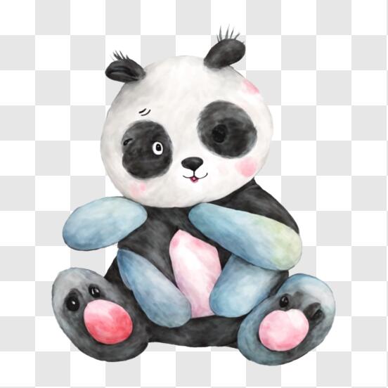 Urso panda desenho realista