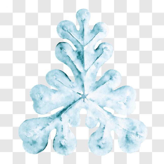 Download Blue Watercolor Snowflakes Artwork PNG Online - Creative Fabrica