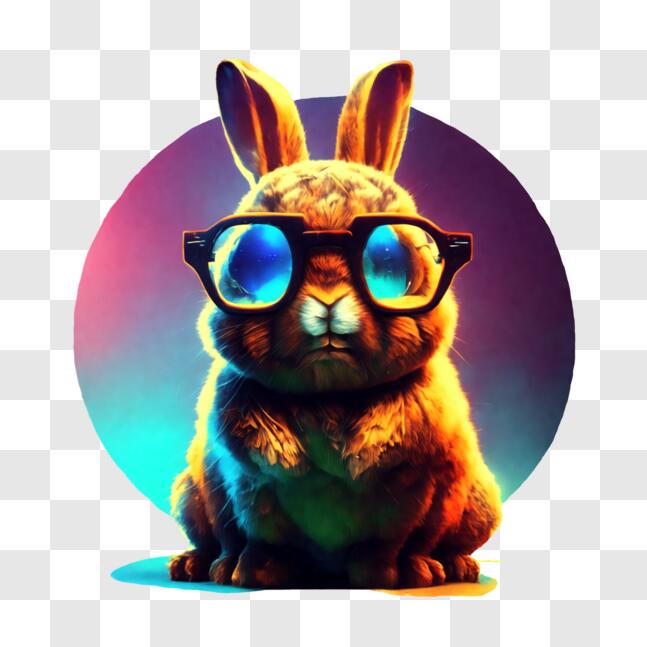 Download Cute Bunny Dressed Up for an Artistic Event PNG Online ...