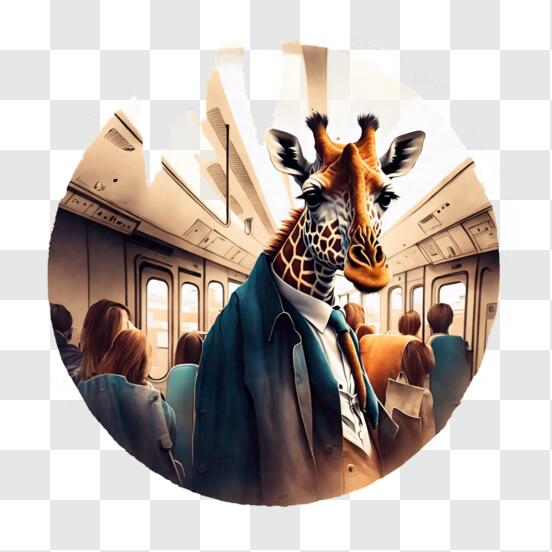 Télécharger Girafe dans un wagon de train PNG En Ligne - Creative Fabrica