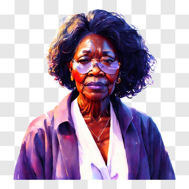 Mulher negra confiante segurando óculos e rosto com visão e lentes