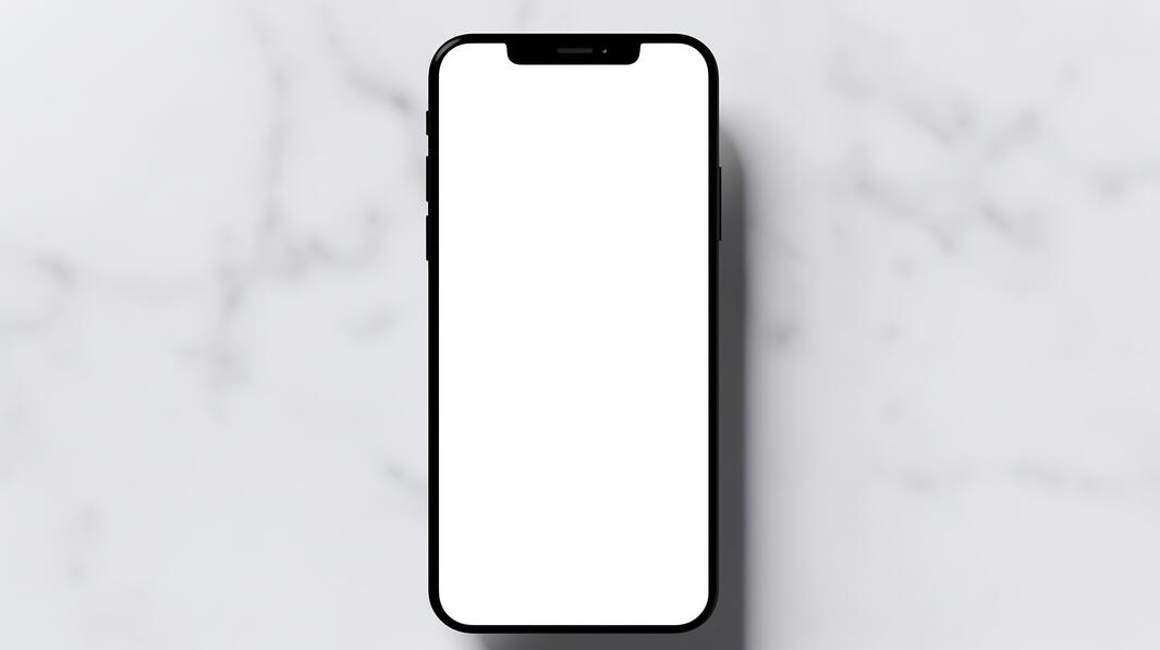 Download White Smartphone with Blank Screen on Marble Table Mockups ...