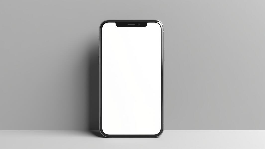 Download 3D Mock-up of Black Smartphone with Blank White Screen Mockups ...