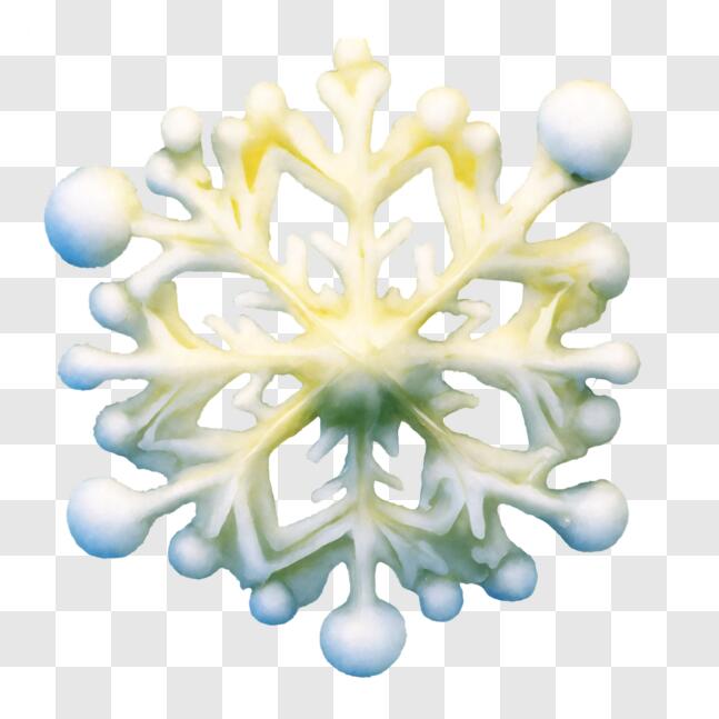 Download White Chocolate Snowflake Decoration on Black Background PNG ...