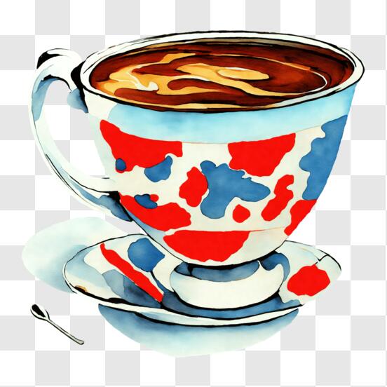 Imágenes PNG de lindas tazas de café para pintar tazas de café · Creative  Fabrica