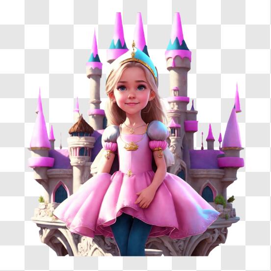 Descarga Ilustración acuarela de un castillo de la película Frozen