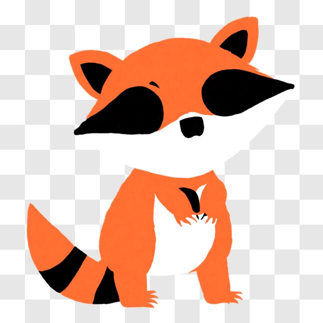 Download Orange Raccoon Holding An Object Png Online - Creative Fabrica