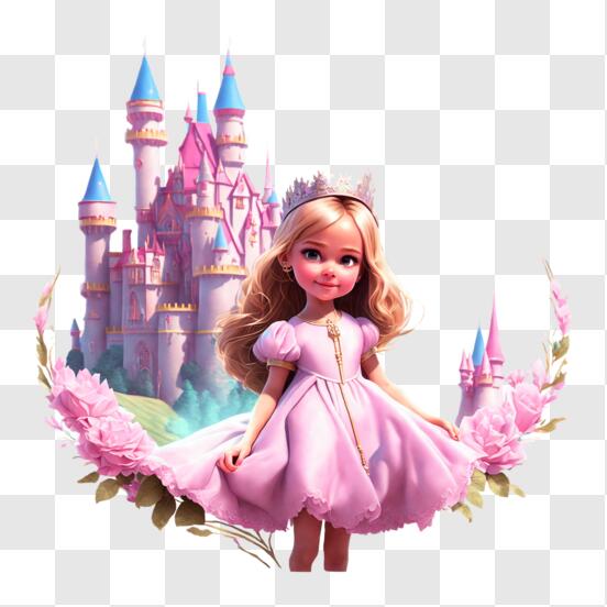 Descarga Princesa de dibujos animados frente a un castillo - Frozen de  Disney PNG En Línea - Creative Fabrica